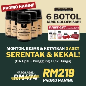 Set 6 Botol Jamu Golden Sari